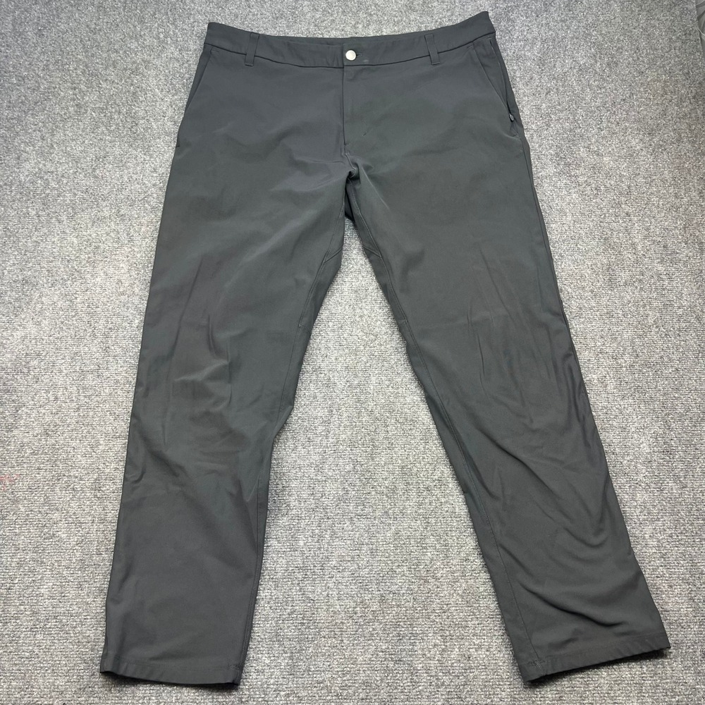 Lululemon Mens Commission Pants Dark Gray Technical Chino Trousers 37x29